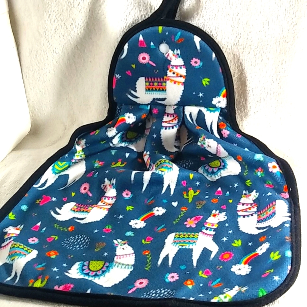 Fab and fun Llama party hanging kitchen towel. NWT!